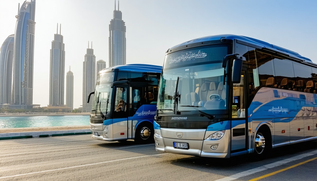 Luxury travel bus service in Dubai